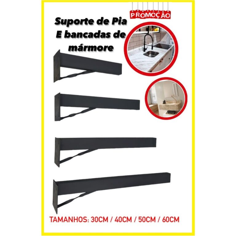 Suporte de Pia Bancada De Marmore Grapa Granito Un