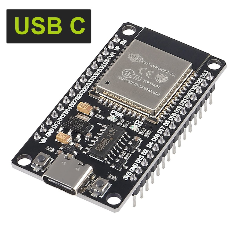 ESP32 WiFi + Bluetooth USB Tipo C – ESP-WROOM-32