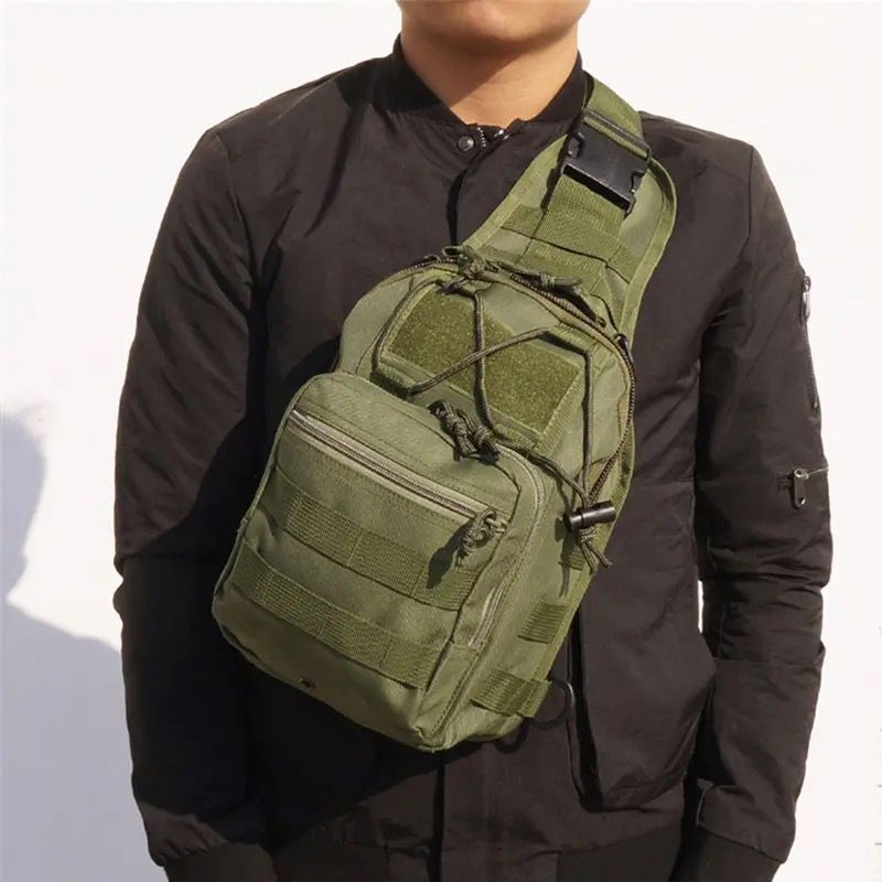 Mochila Bag Transversal Reforçada com Velcro para Patch Diversos compartimentos QUEBOM