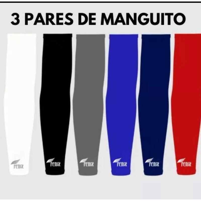 Kit 3 pares de Manguito Segunda Pele – Proteção Solar Manguito Vôlei
