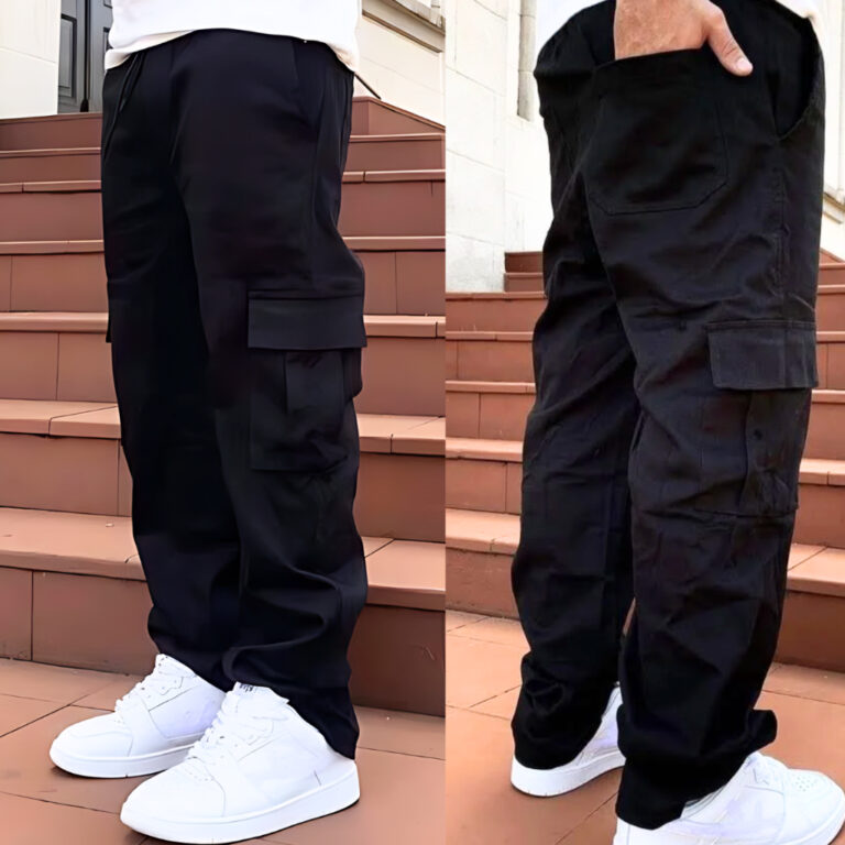 Calça Cargo Tactel Larga Masculina Skate 4 Bolsos