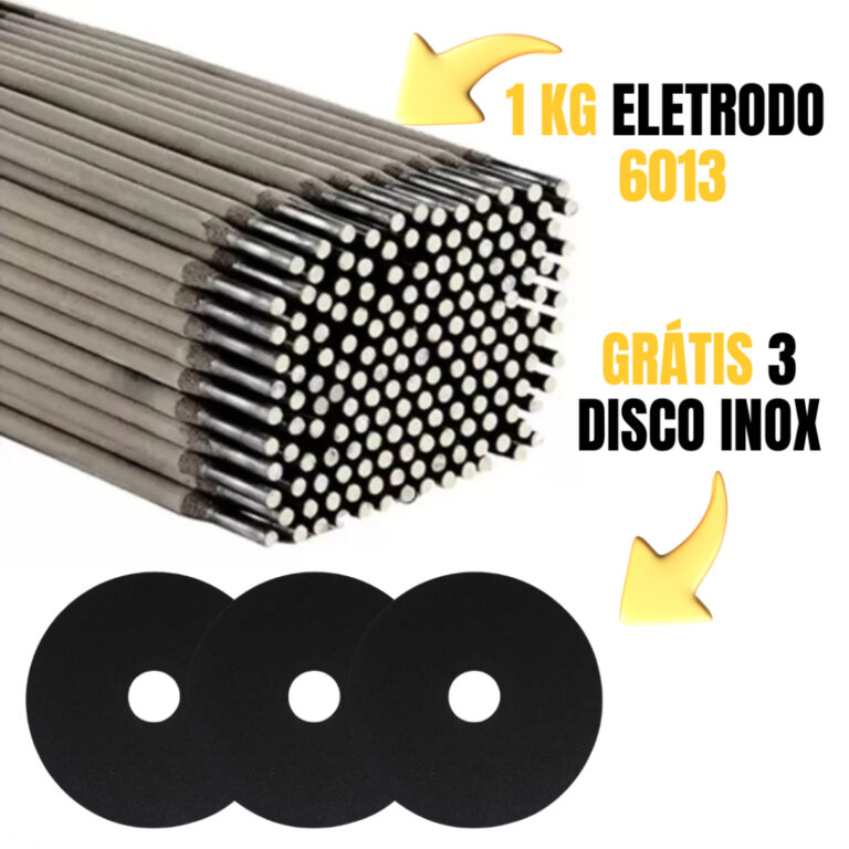 1kg Eletrodo 6013 de 2,50mm + Brinde de3 Discos Co