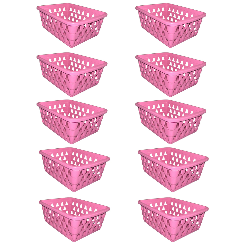 Kit 10 Cestos Multiuso Organizador Pequeno 16x12x6Cm Cores cestinha organizadora bebe
