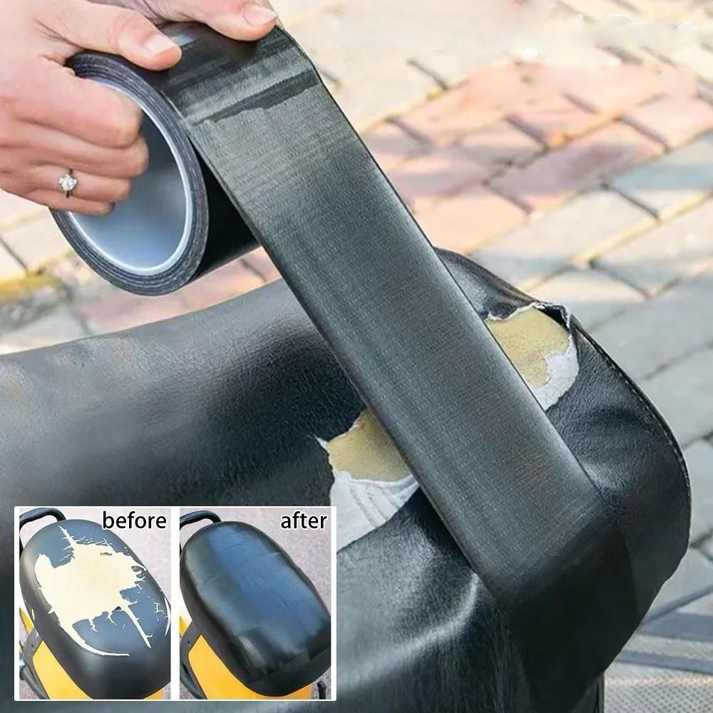 Kit De Reparo De Couro Fita Adesiva Preta Para Móveis , Sofás , Assentos De Carros , Cadeiras De Esc