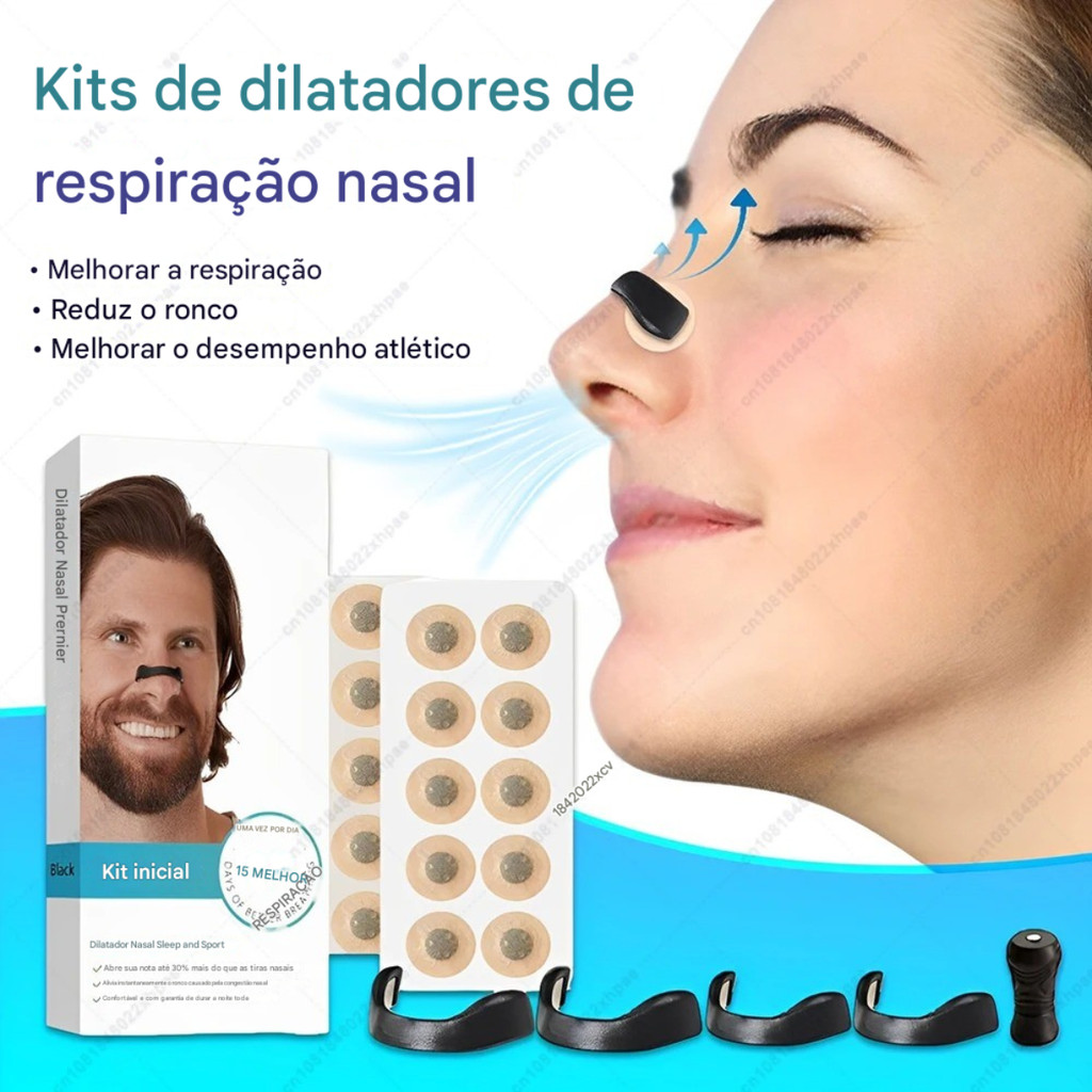Kit Tira Nasal magnetico respire melhor Dilatador Anti Ronco