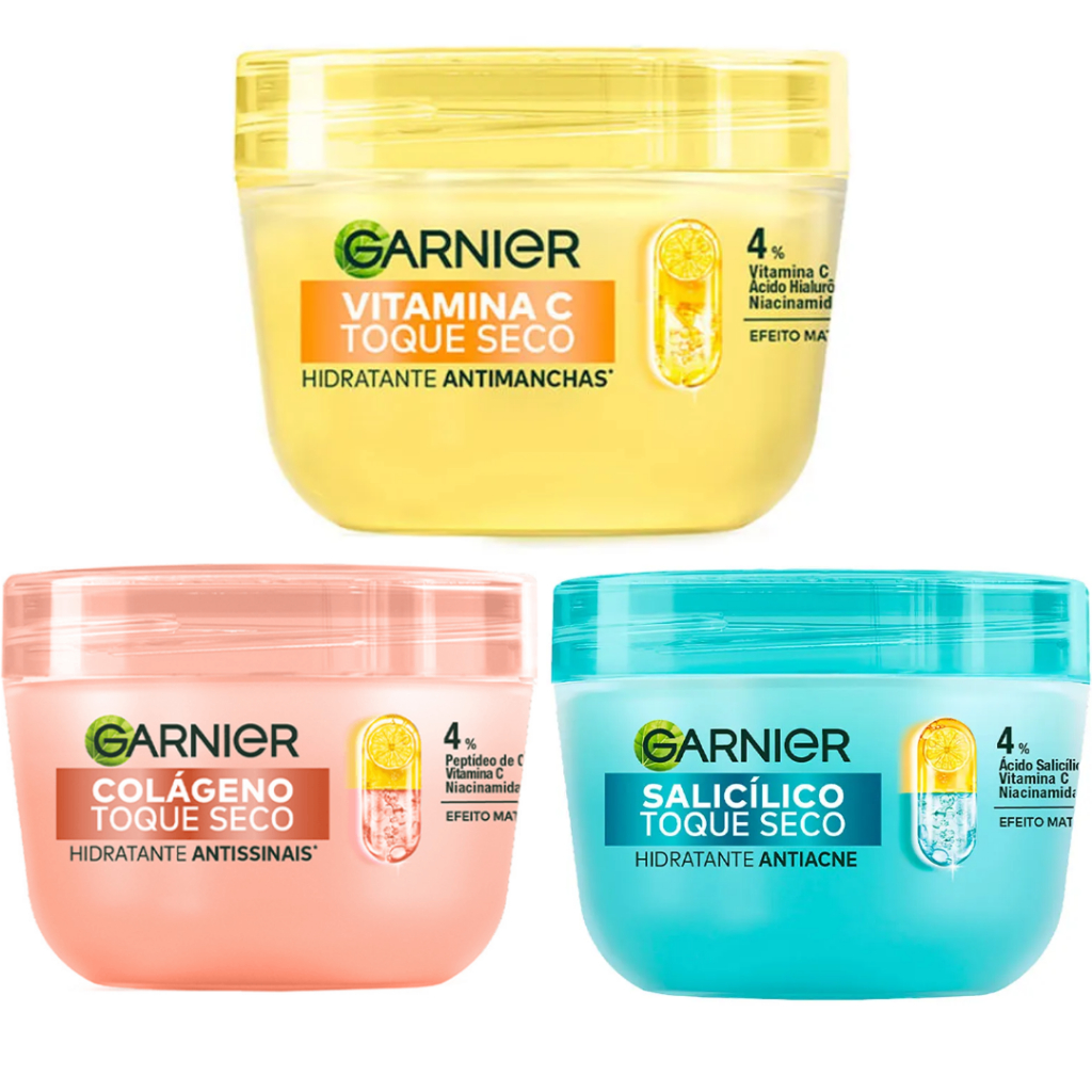 Hidratante Facial Garnier Antimanchas Antissinais Antiacne 85G Niacinamida Hialurônico Salicílico