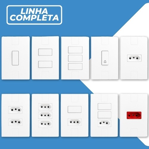Tomada Interruptor 10A 20A Amperes Monobloco Branc