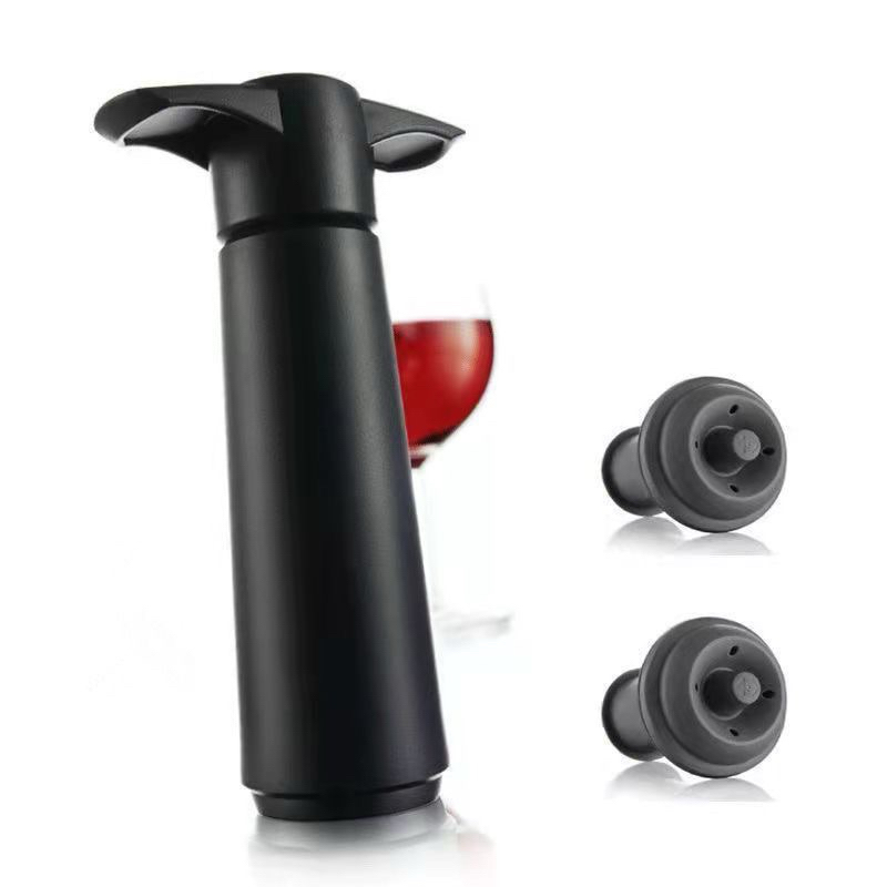 Bomba A Vácuo Vinho Tira O Ar Com 2 Rolhas Preserva Garrafa