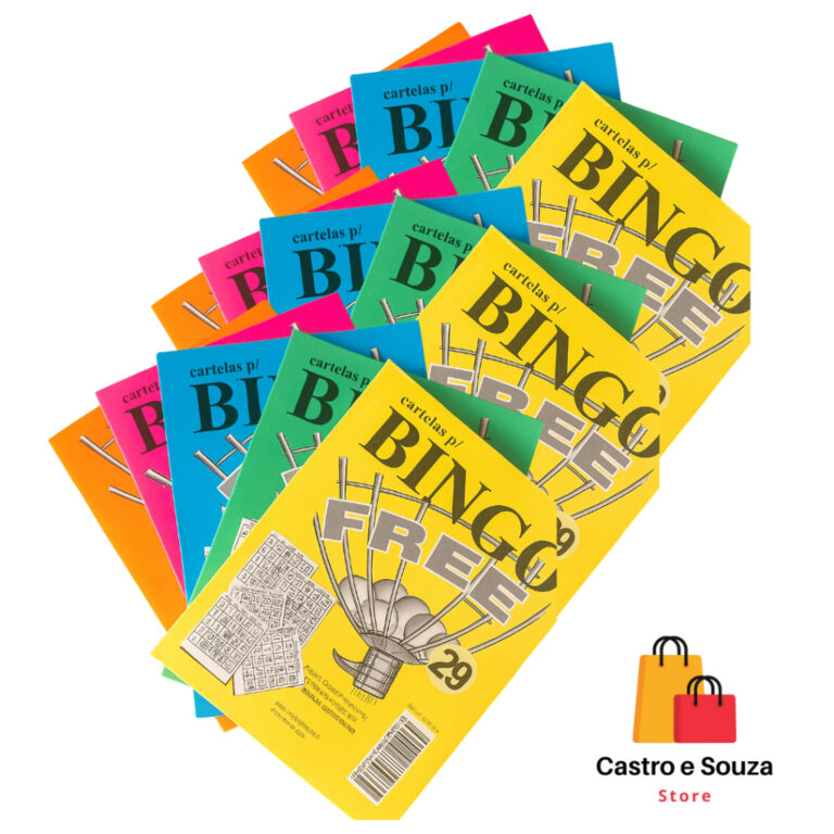 15 Blocos Coloridos Cartela Jogo Bingo 100fls 10x8