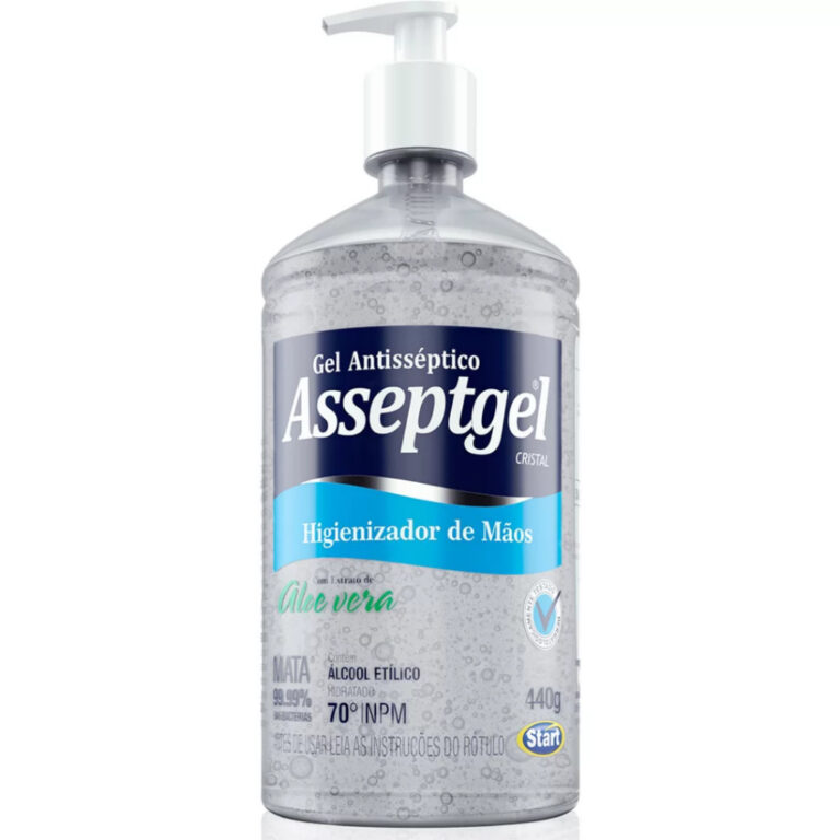 Álcool em Gel Antisseptico Asseptgel Cristal Aloe