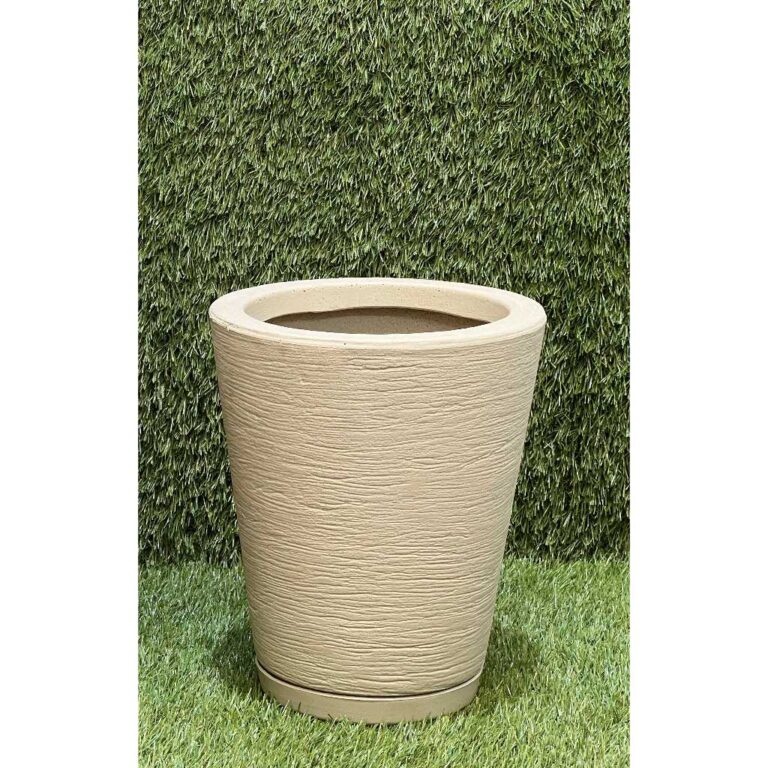 Vaso para Planta Decorativo Cone Redondo Escovado 