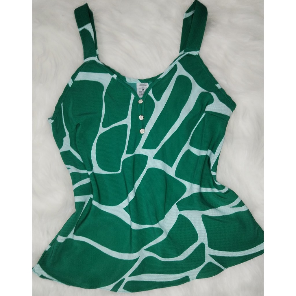 Blusa regata feminina alça grossa 3 Botão