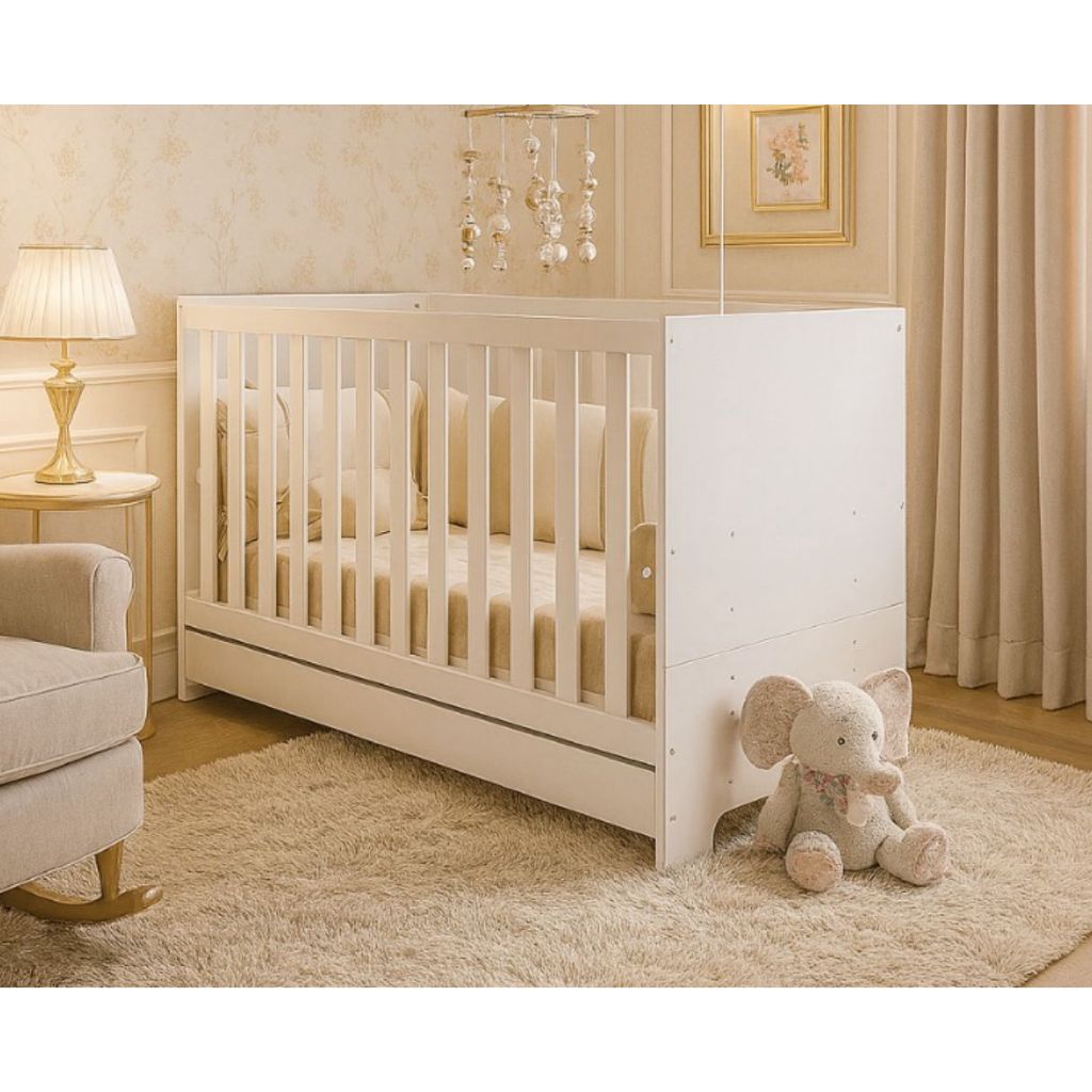 Berço 3 em 1 com 3 ANOS de Garantia 60 x 130 cm Multimóveis Branco para Colchão