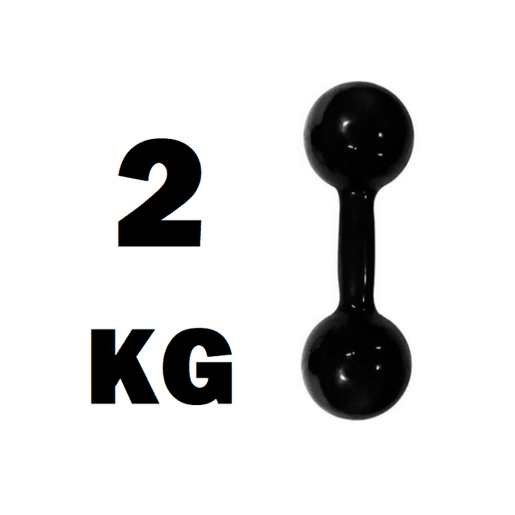 Halter Emborrachado Unidade | 2kg | One Life Sports®  Treino Funcional