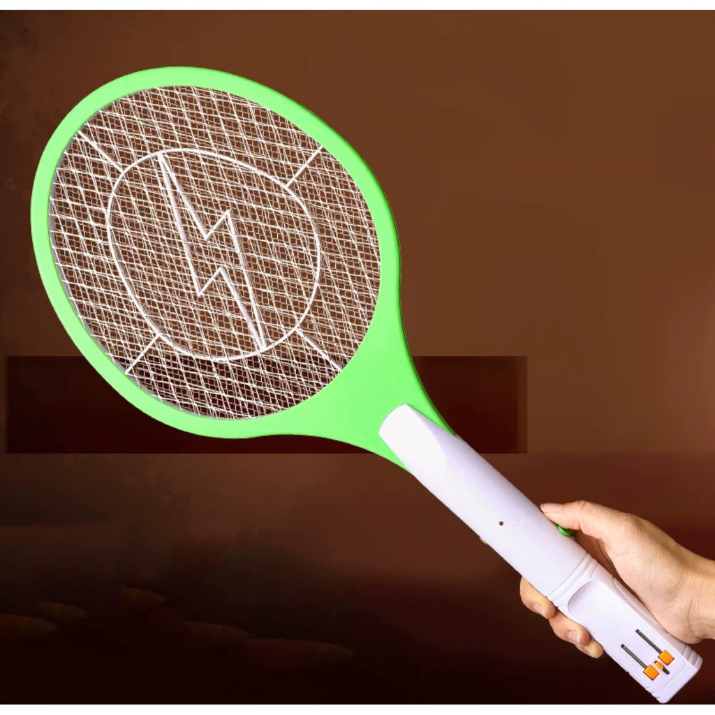 Raquete Elétrica Recarregável Segura Durável Mata-Mosquitos e Moscas Forte com Alta Voltagem