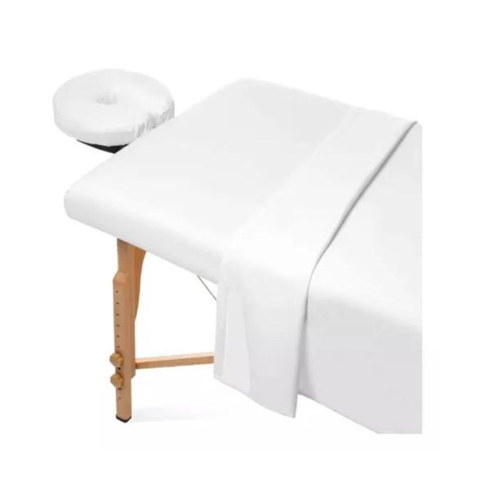 kit 03 Lençol Para Maca Clinica Hospitais Percal 400 Fios sem elástico
