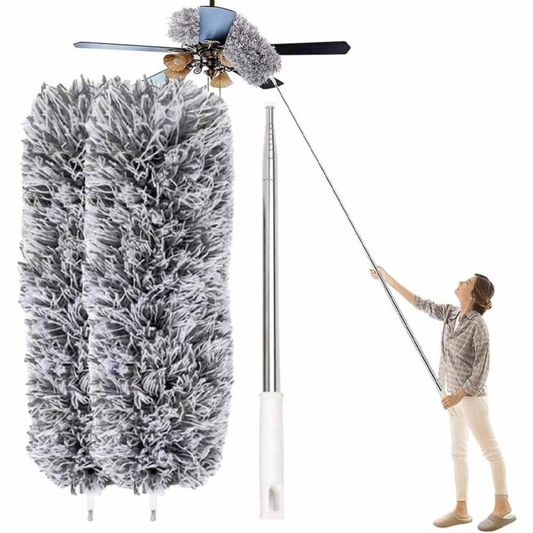 Espanador microfibra telescópico limpar poeira te