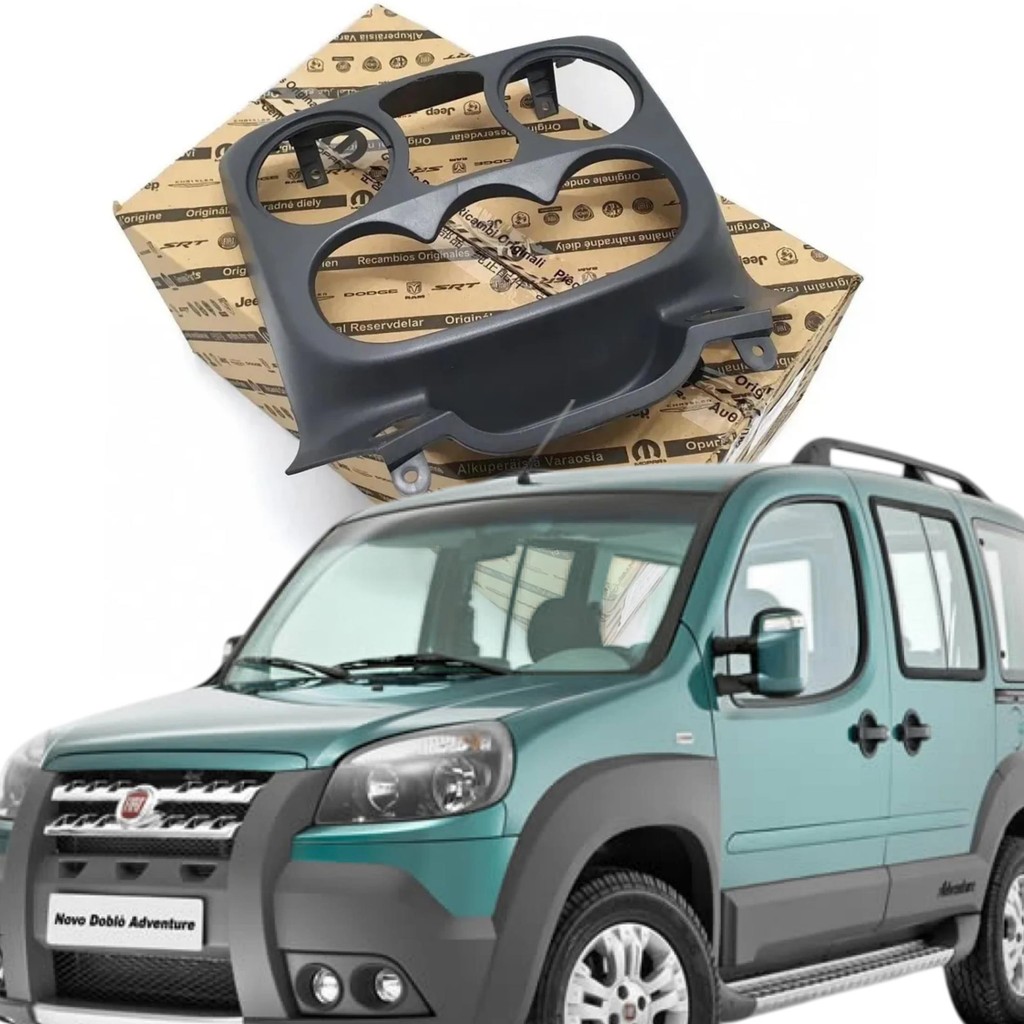 Moldura Central Painel Botão Vidro Ar Fiat Doblo 2002-2021