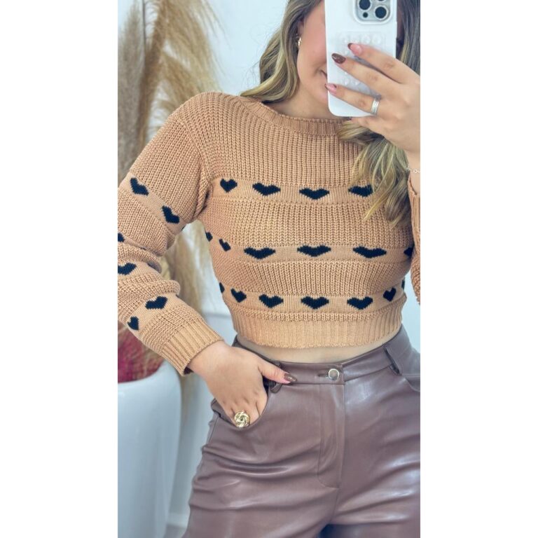 Blusa Cropped de Frio Feminina Estilosa Tricot Cor