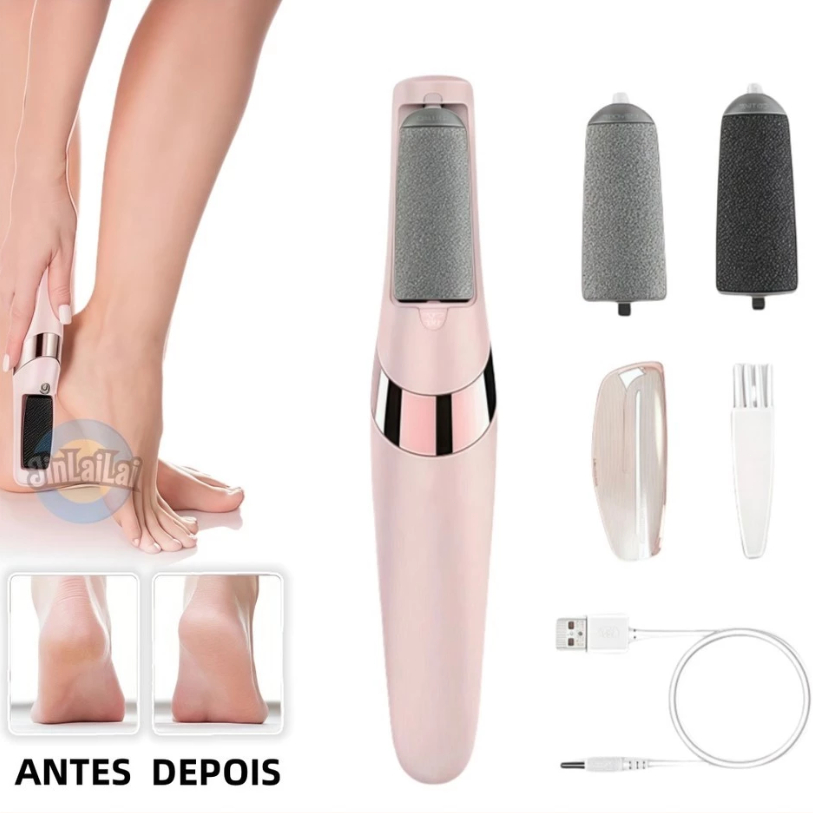 Lixador de Pé Elétrico – Esfoliador Tira Calos Pedicure Portátil