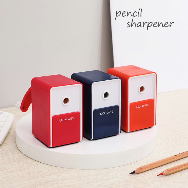 Apontador de Mesa Manual para Lapis com Manivela e Deposito Coletor