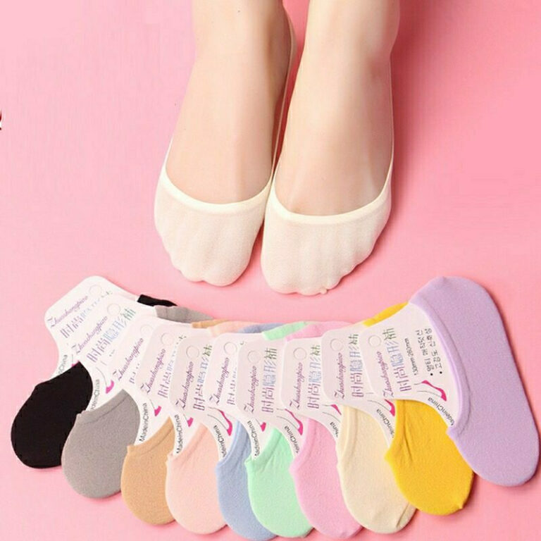 Kit 10 Pares De Meia Sapatilha Com Silicone Invis