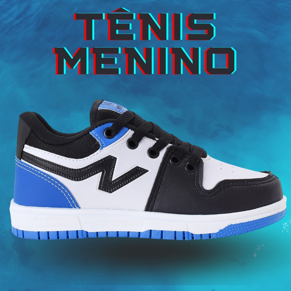 Tênis Infantil Casual Masculino Botinha Nippos Cano Baixo Menino Escolar