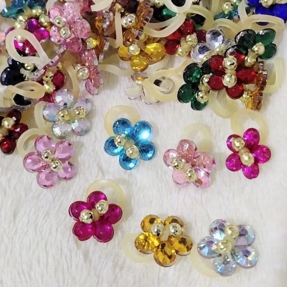 Ponto de Luz Mini Jóia Pet Flor de Chaton 12mm Pe