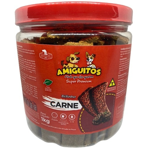 Pote 1kg Bifinhos p/ Cachorros petisco Dogssimo