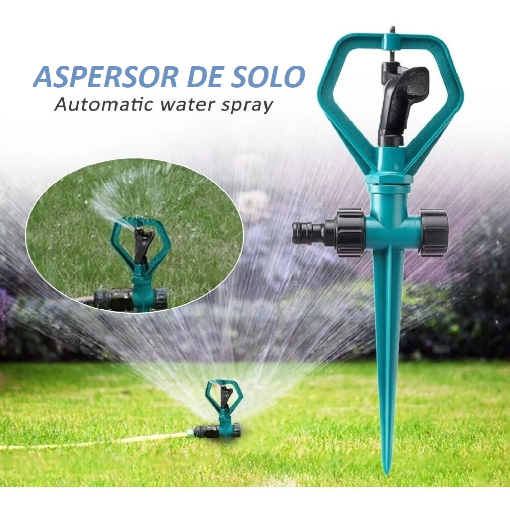 Aspersor Horta Fácil Adaptador P/ Mangueiras Giratório Irrigação