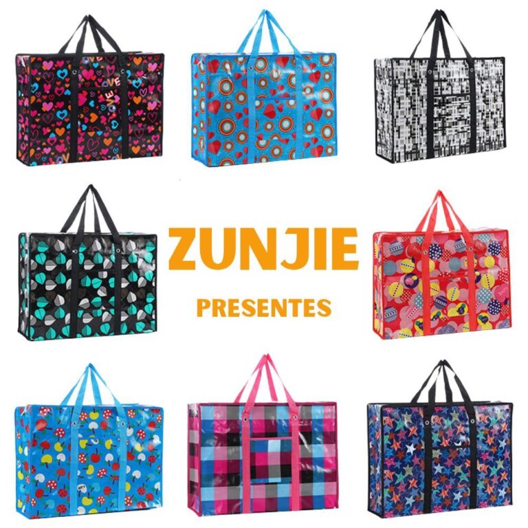 Sacola de Feira Grande Feira Zíper Impermeável S