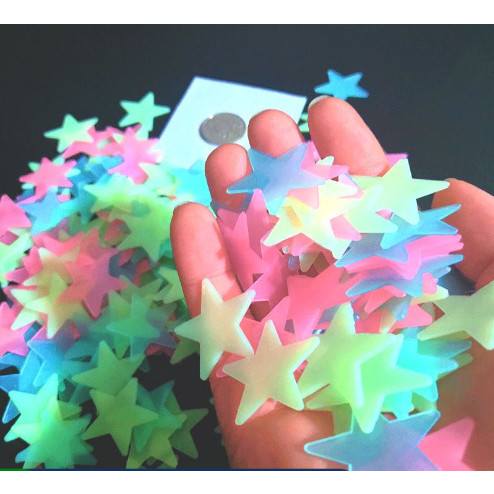 Estrelas Neon que Brilham no Escuro Fluorescentes 