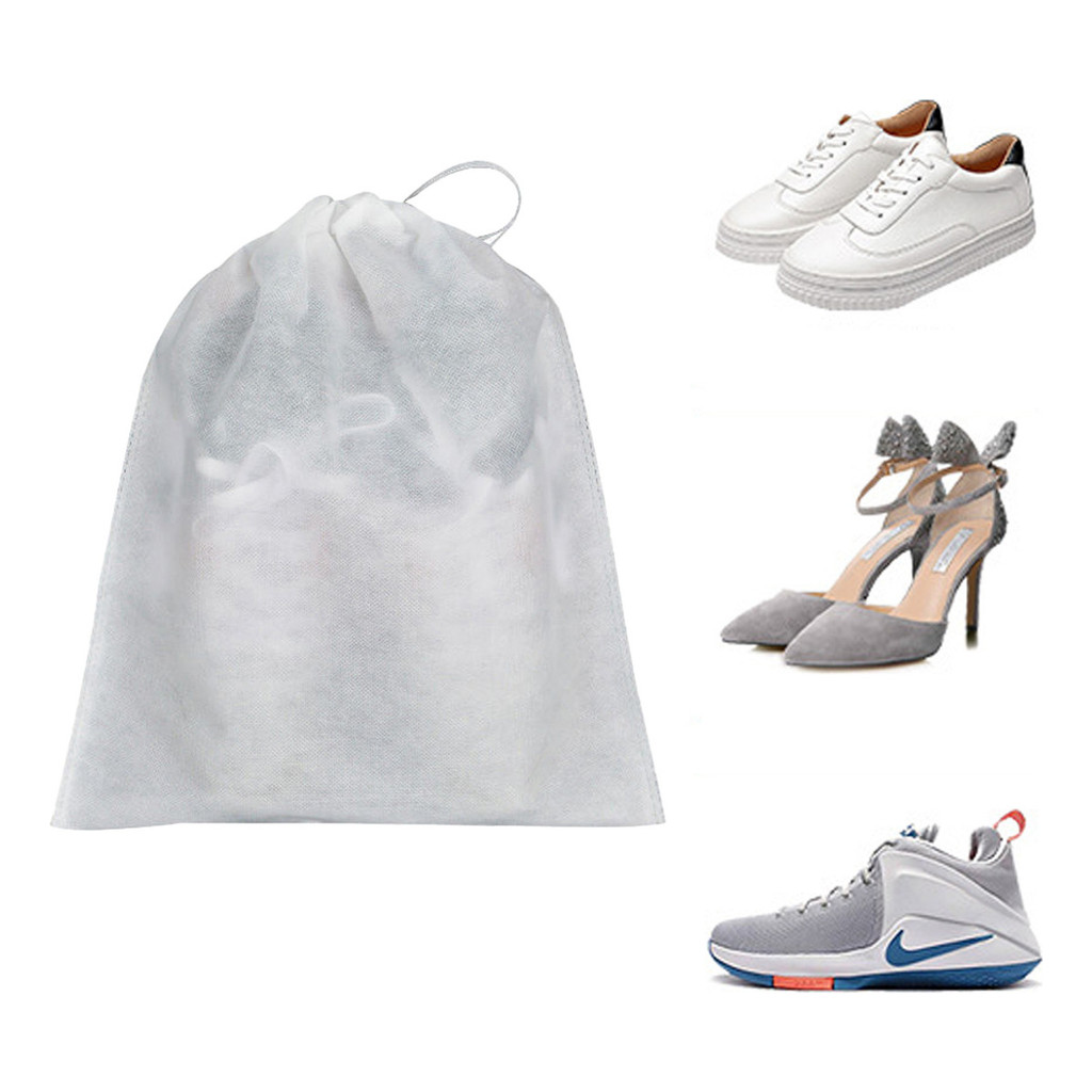 10un Embalagem Saco Sapatos Roupa Tnt Reutilizável Prático