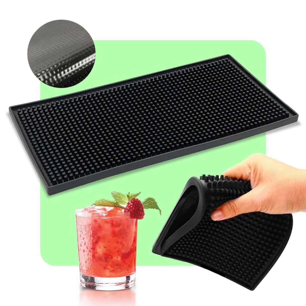 Tapete Escorredor DLouça 15×30 Emborrachado Antiderrapante P/Preparar Drinks Barmen /Protege Móveis