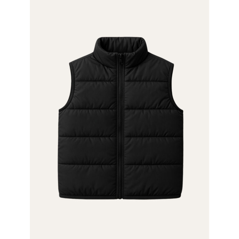 Colete Infantil Puffer Forrado com Bolso Unissex
