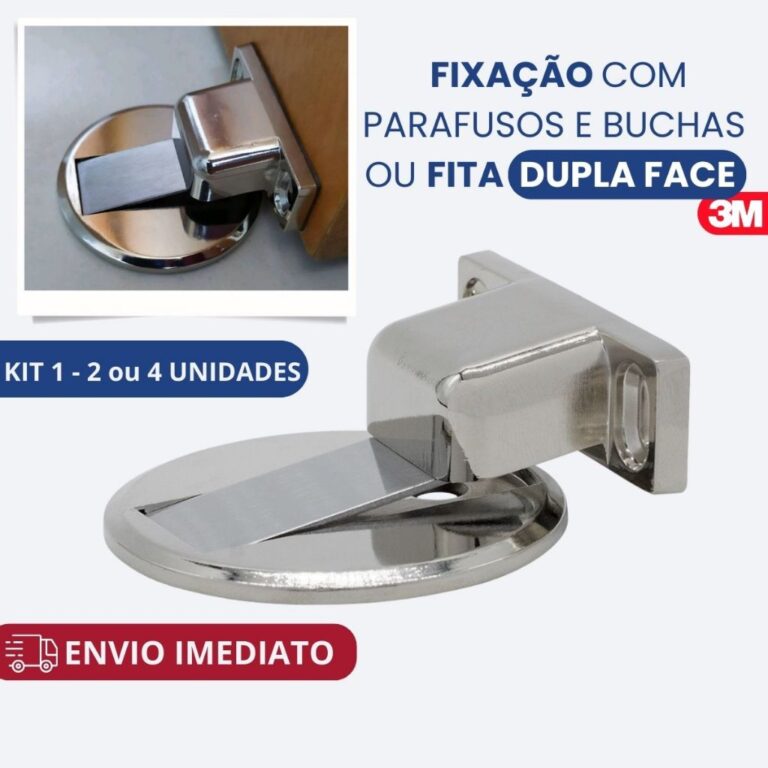 Kit Prendedor Trava de Porta Magnético Slim Croma