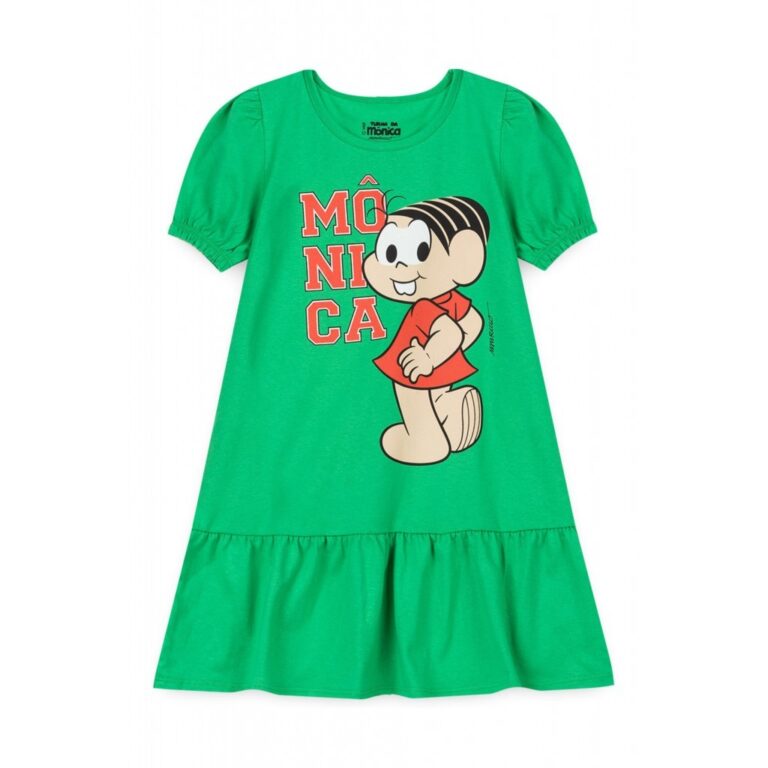 Vestido Infantil Turma da Mônica Cheia de Charme
