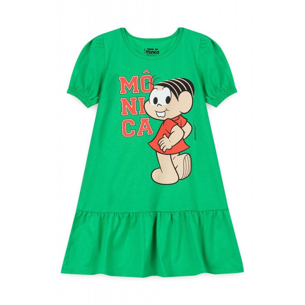 Vestido Infantil Turma da Mônica Cheia de Charme