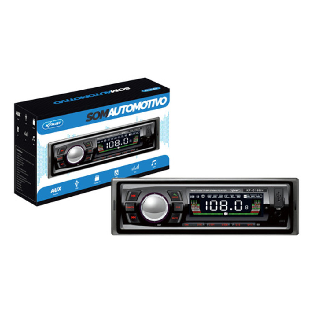 Rádio Automotivo FM KP-C18BH USB Com Bluetooth Cartão SD
