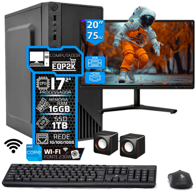 Computador Intel I7 16gb Ssd 1tb Completo Monitor 