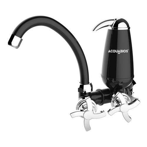 Torneira Pia Cozinha Com Filtro de Parede Preto Cr