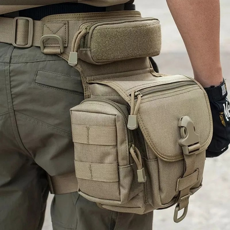 Bornal De Perna Tatico Leg Bag Reforçada Pochete Militar Gg Militar Impermeável Tecido Oxford