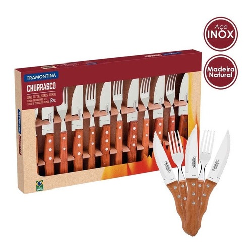 Faqueiro Jogo De Talheres Inox Tramontina Jumbo pa