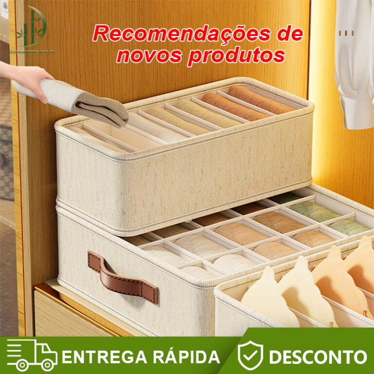 KIT Caixa De Armazenamento De Roupas Íntimas Para