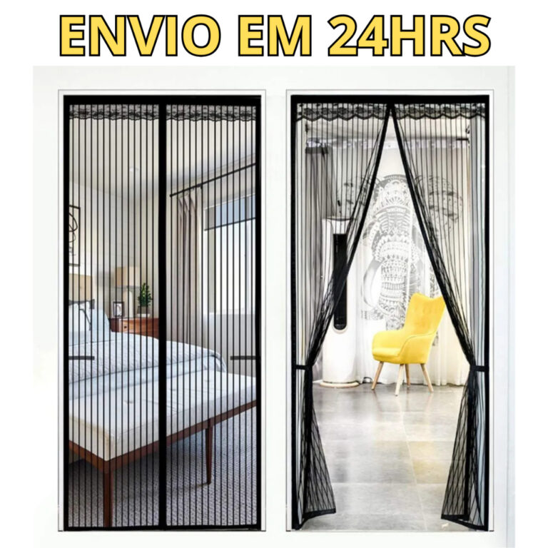 Rede Mosquiteira Tela Magnética Porta Fácil Inst