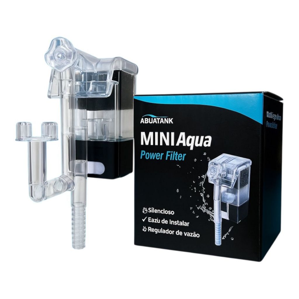 FILTRO HANG-ON EXTERNO 250L/H XP-06 AQUATANK MINI AQUA HF-200 P/ AQUARIO PEQUENO E BETEIRA ATÉ 10L