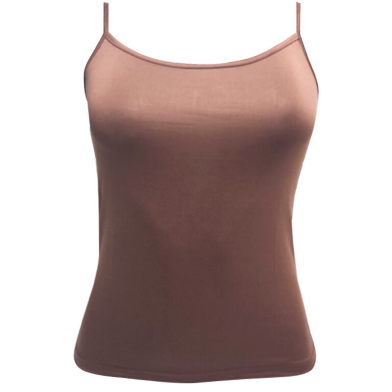 BLUSA ALCINHA LISA SEM COSTURA 120017 MARROM