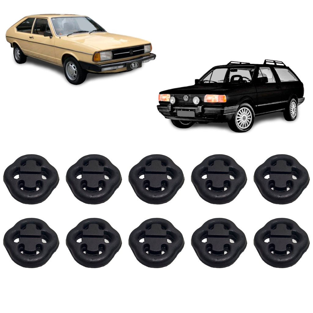 Kit 10 coxim Escapamento Caveirinha Gol G1 Parati Saveiro
