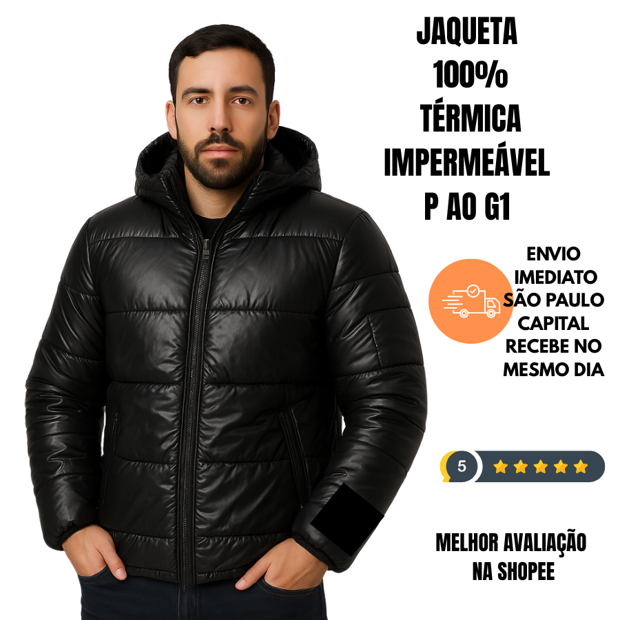 JAQUETA TÉRMICA GOMINHO BOBOJACO DE FRIO IMPERMEAVEL BLUSA DE MOTOBOY NEVE CASACO DE FRIO MASCULINO