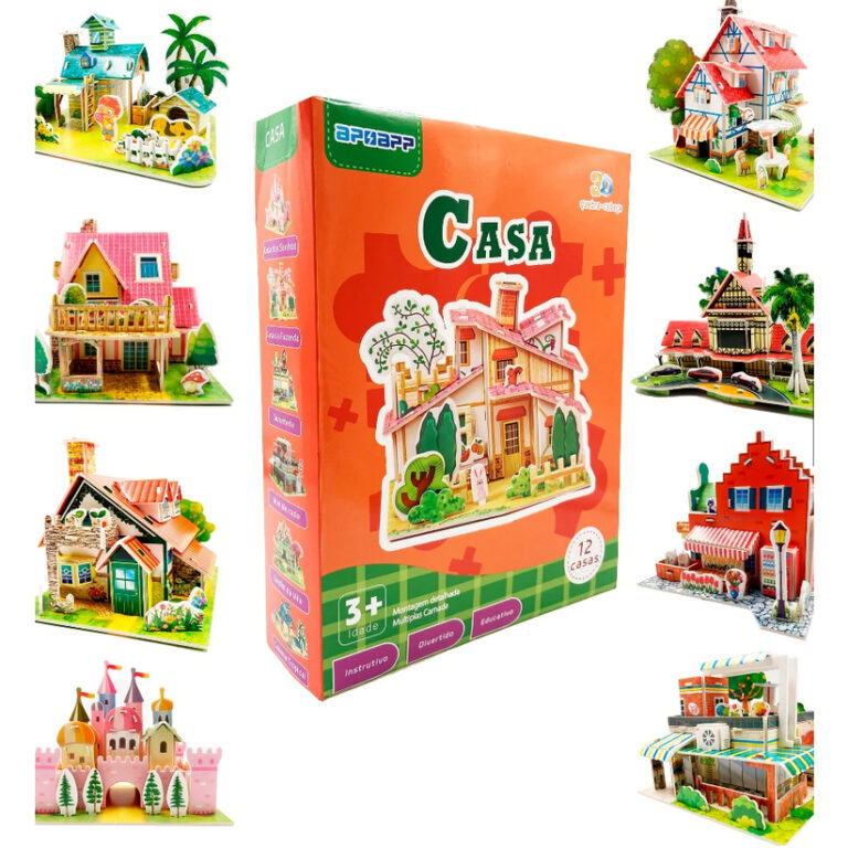 Casinha Miniatura De Montar 3d Castelo De Princesa